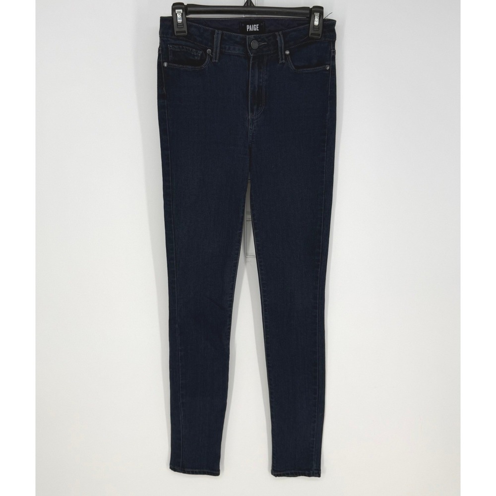 Paige Hoxton Ultra Skinny Jeans Womens 26 Dark Blue High Rise Stretch Versatile